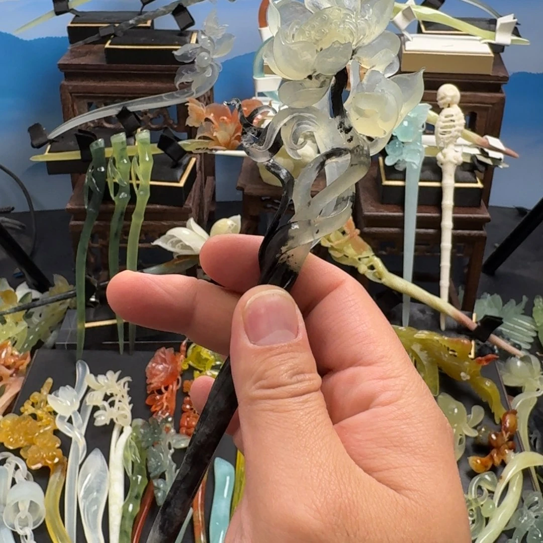 岫玉未镶嵌发饰(****宝