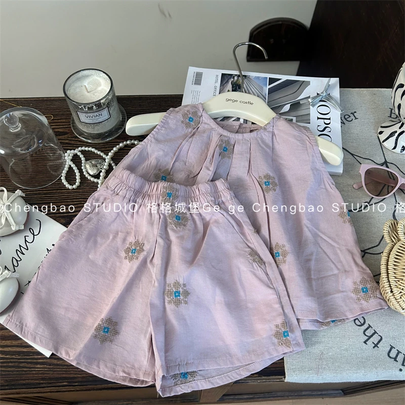 女童夏装套装2025新款韩版童装女宝宝夏季时髦两件套C455