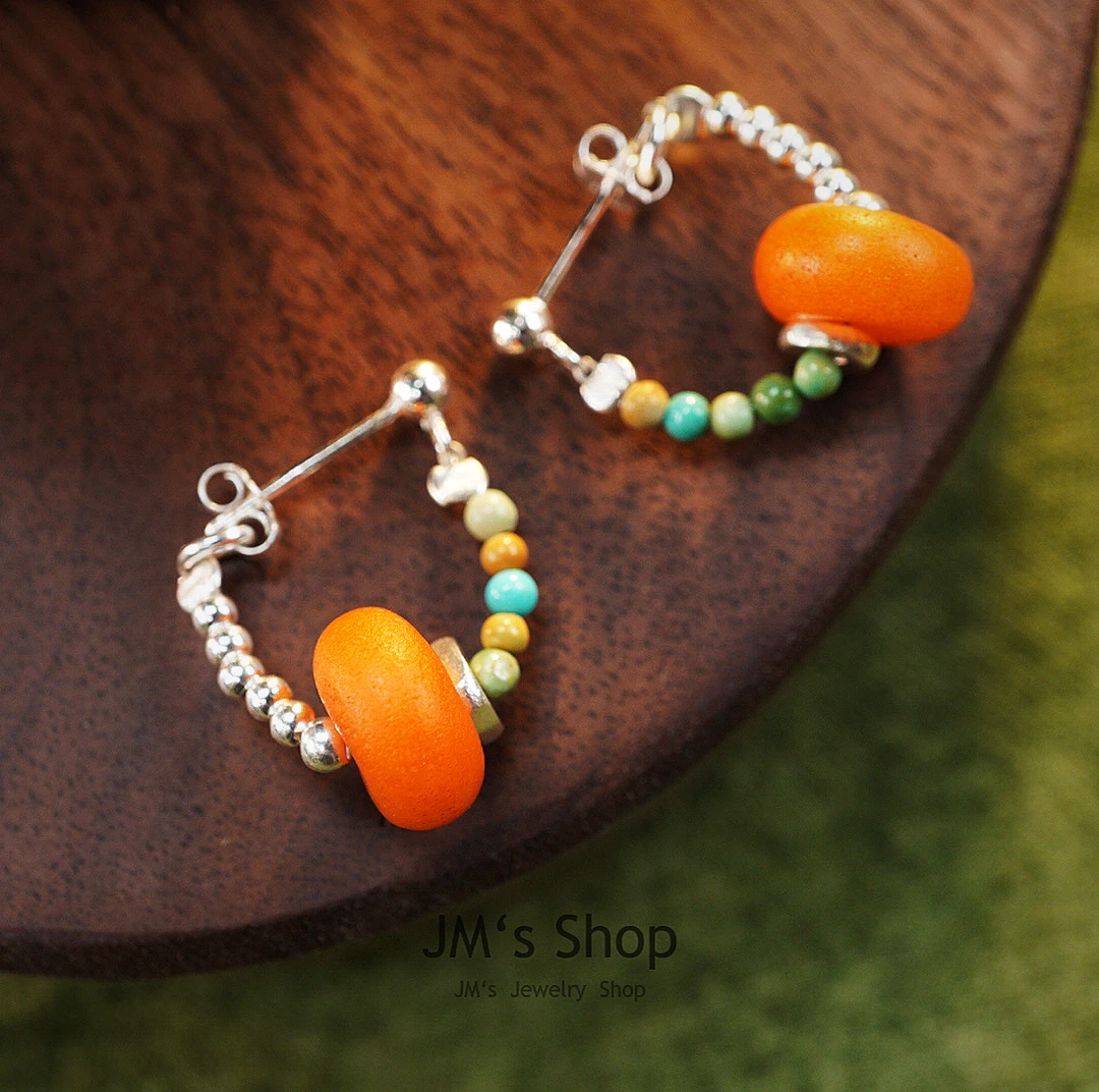 925银耳饰 【街末】原创设计手工定制手作超仙百搭前后款耳环耳钉