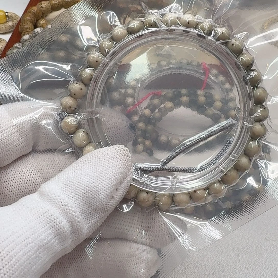 吊坠星月菩提115梵天糯冰绿背大眼睛通体7圆手持