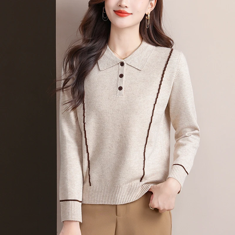 短款打底衫女冬季新款娃娃领毛衣轻奢减龄高级感上衣时髦时尚洋气