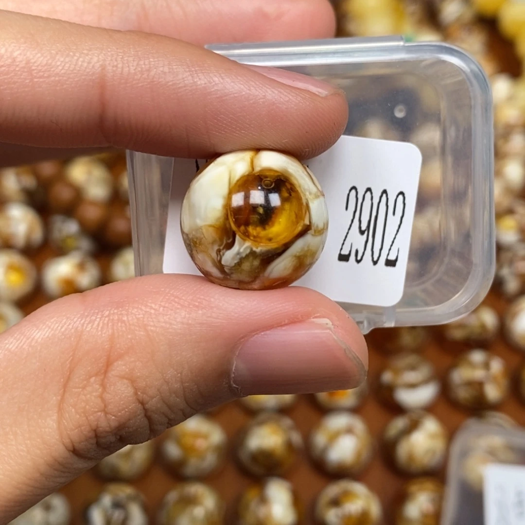沁色蜜蜡未镶嵌2902