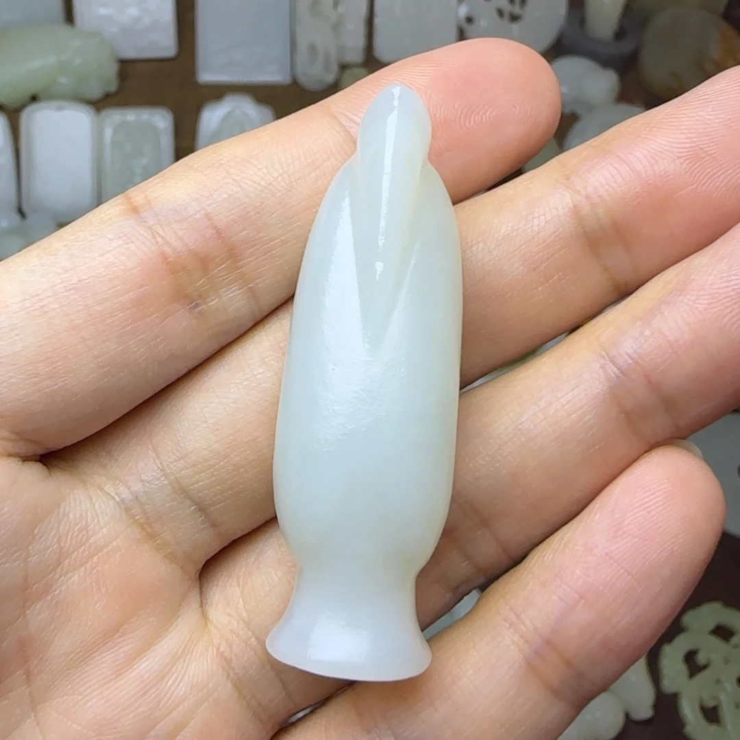 和田玉未镶嵌挂件翁仲