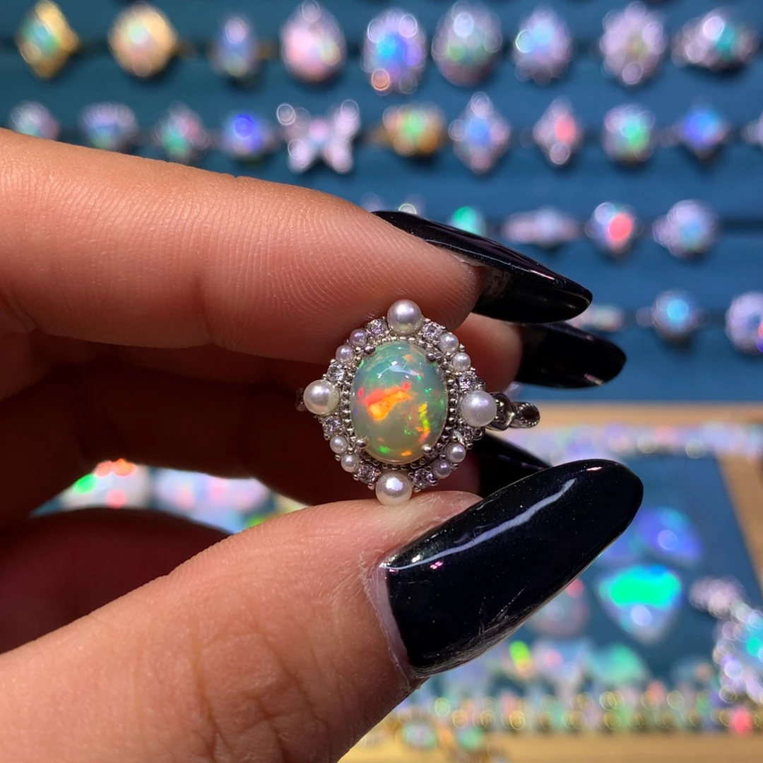 欧泊银S925镶嵌戒指款