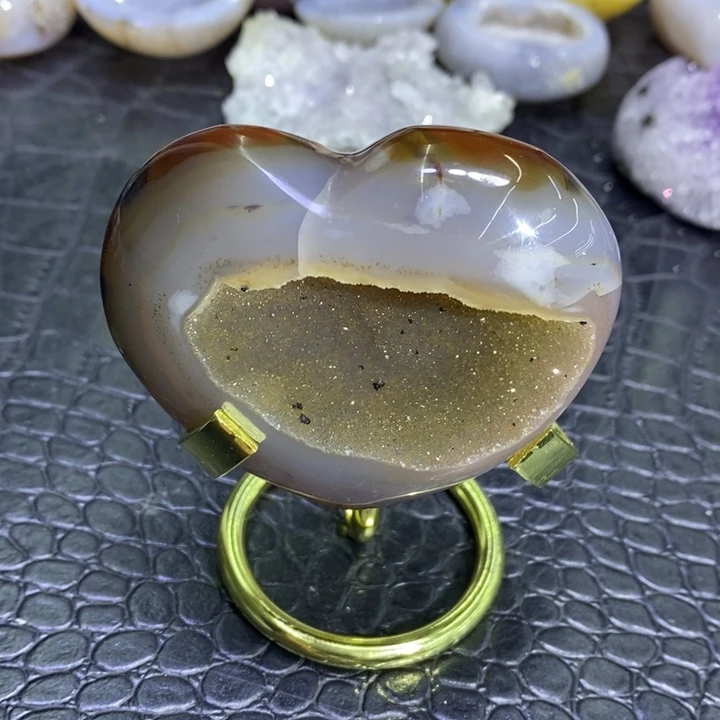 未镶嵌珠宝半成品水晶爱心