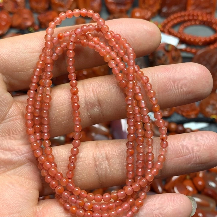 南红玛瑙手串未镶嵌3m m