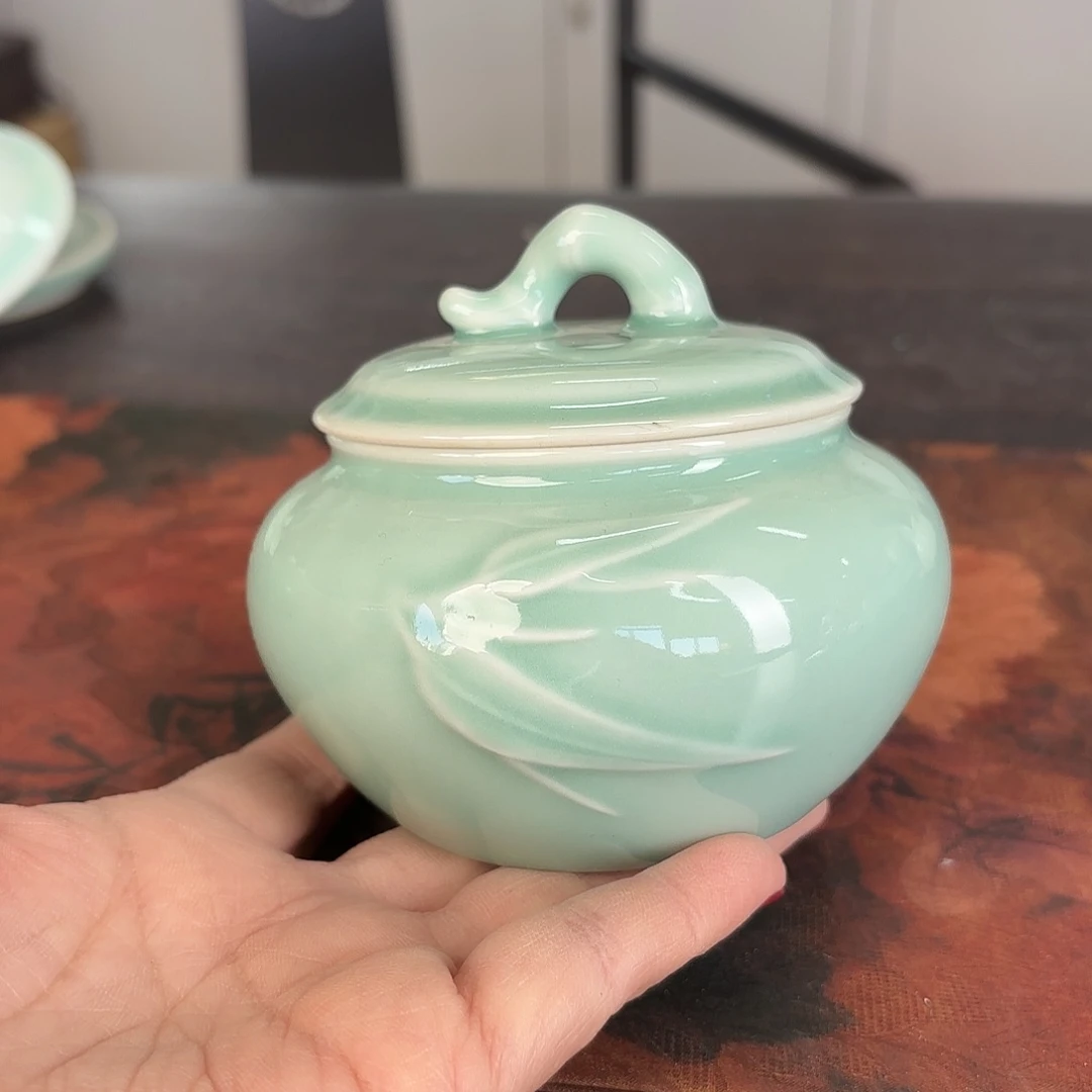 龙泉云间青瓷小米茶器