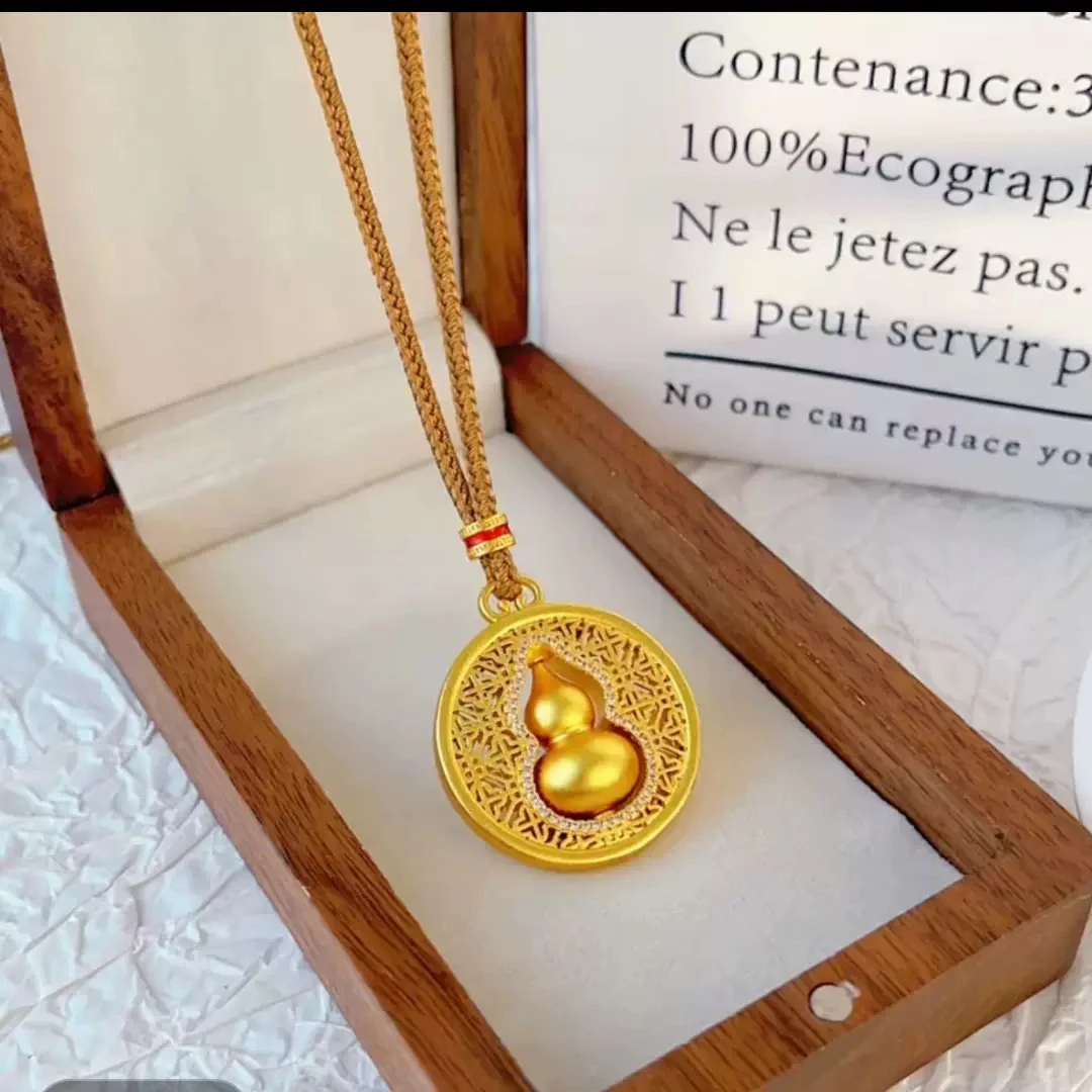 铜合金合成锆石吊坠 （合金新中式可旋转八宝葫芦）男女同款0120