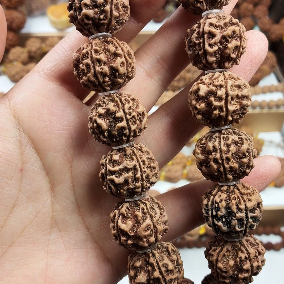 阿***玛手串金刚菩提稀有精品梅花蜂窝双龙