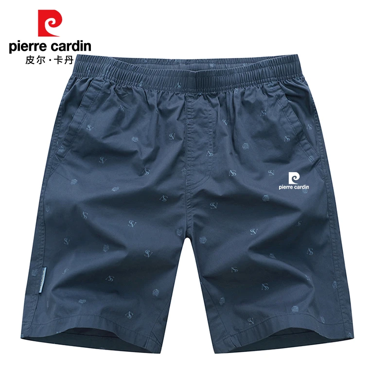 皮尔卡丹男士纯棉短裤时尚五分裤夏季薄款大码运动中裤透气沙滩裤