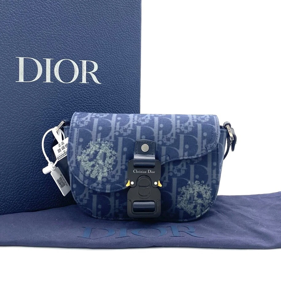 99新 DIOR/迪奥 闲置Tears联名款迷你马鞍信使包 尺寸19/13