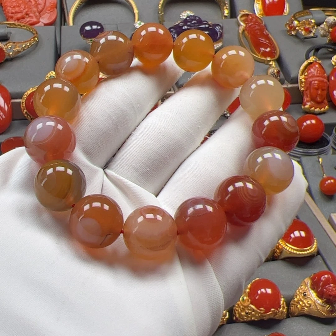 南红玛瑙天然原矿多宝天眼手串未镶嵌