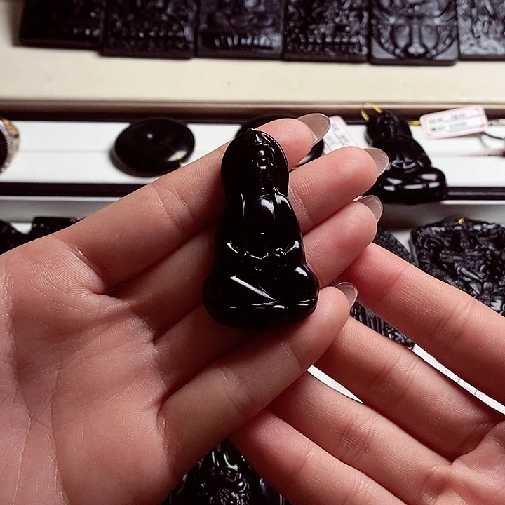 翡翠未镶嵌颈饰天然缅料A货素衣观音A507