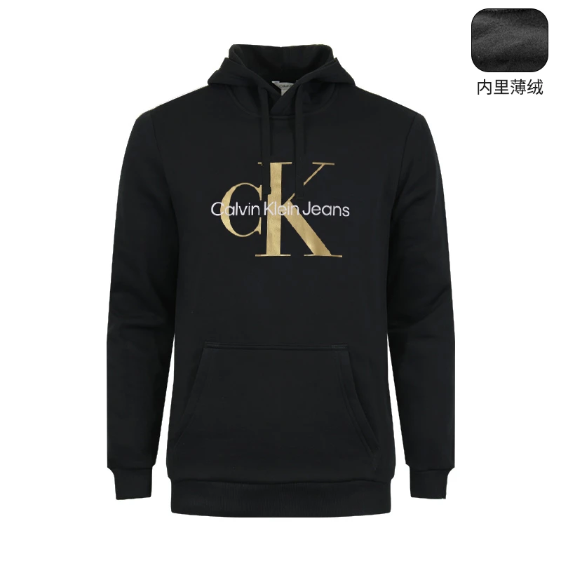 Calvin Klein/卡尔文·克雷恩CK薄绒男士秋冬连帽卫衣户外运动上衣