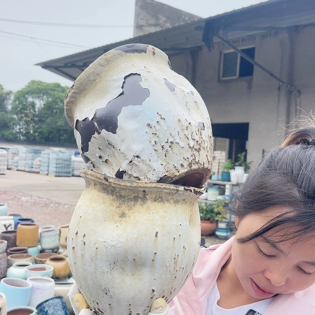 紫砂花盆王嫂花盆0612-563微瑕 高19口19