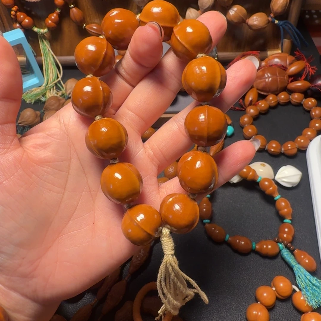 $***$橄榄核手串/手链19钻石面鲨鱼背手持