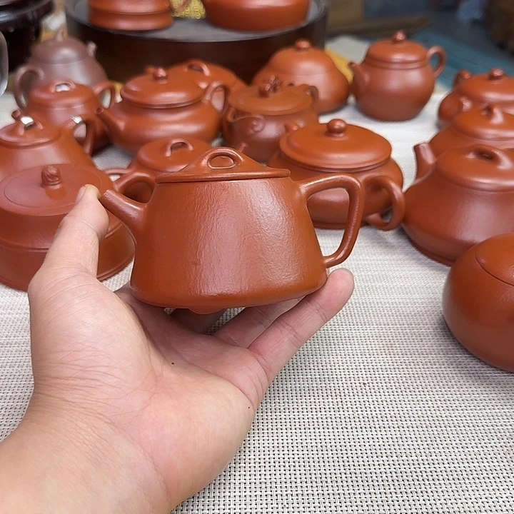 中***茗紫砂壶全手工制作高瓢