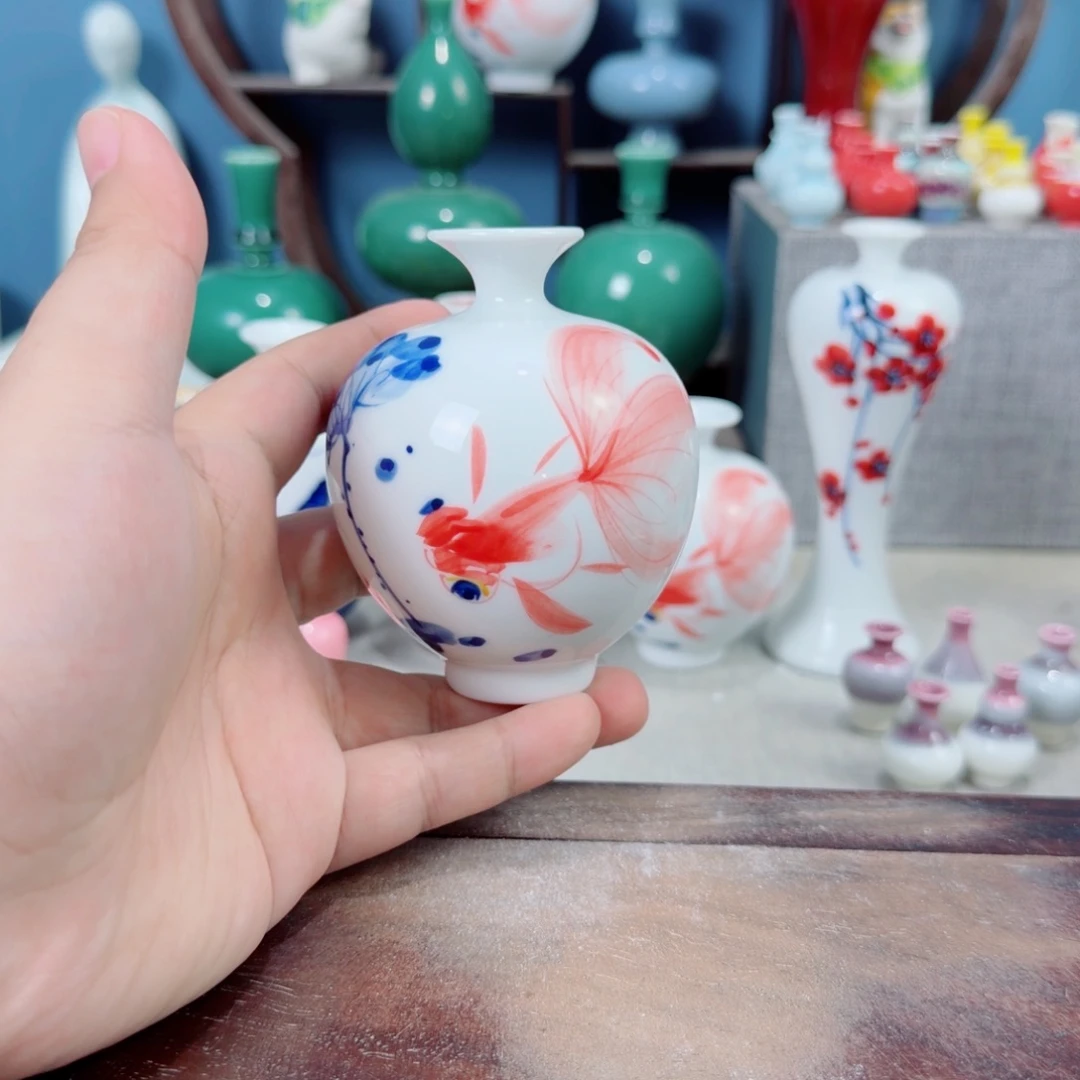 陶瓷手工小花器摆件