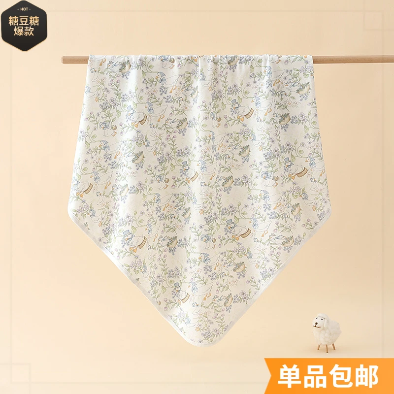 纯新生婴儿包巾女童柔软衣服薄款宝宝新生儿秋冬洋气0-6个月夏装
