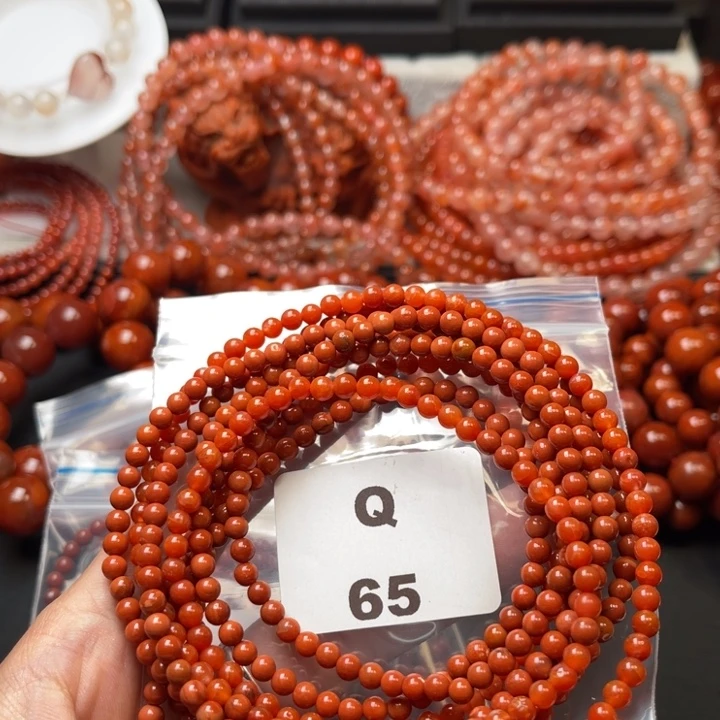 南红玛瑙未镶嵌多样性发货默认微瑕称重4mmx3