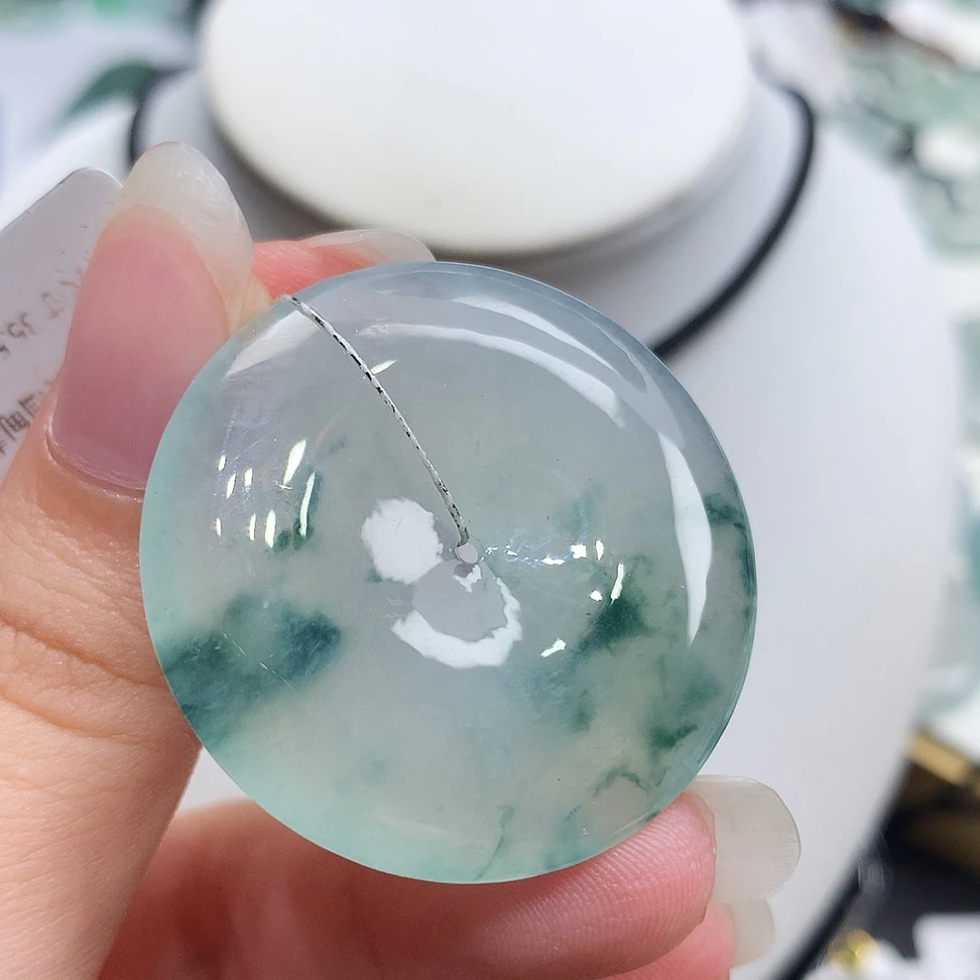 翡翠未镶嵌胸饰翡翠60，35.5/5.8