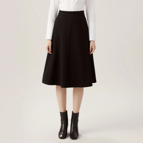 【商场同款】高腰半身裙气质法式中长款时尚减龄纯色A字伞裙1200336