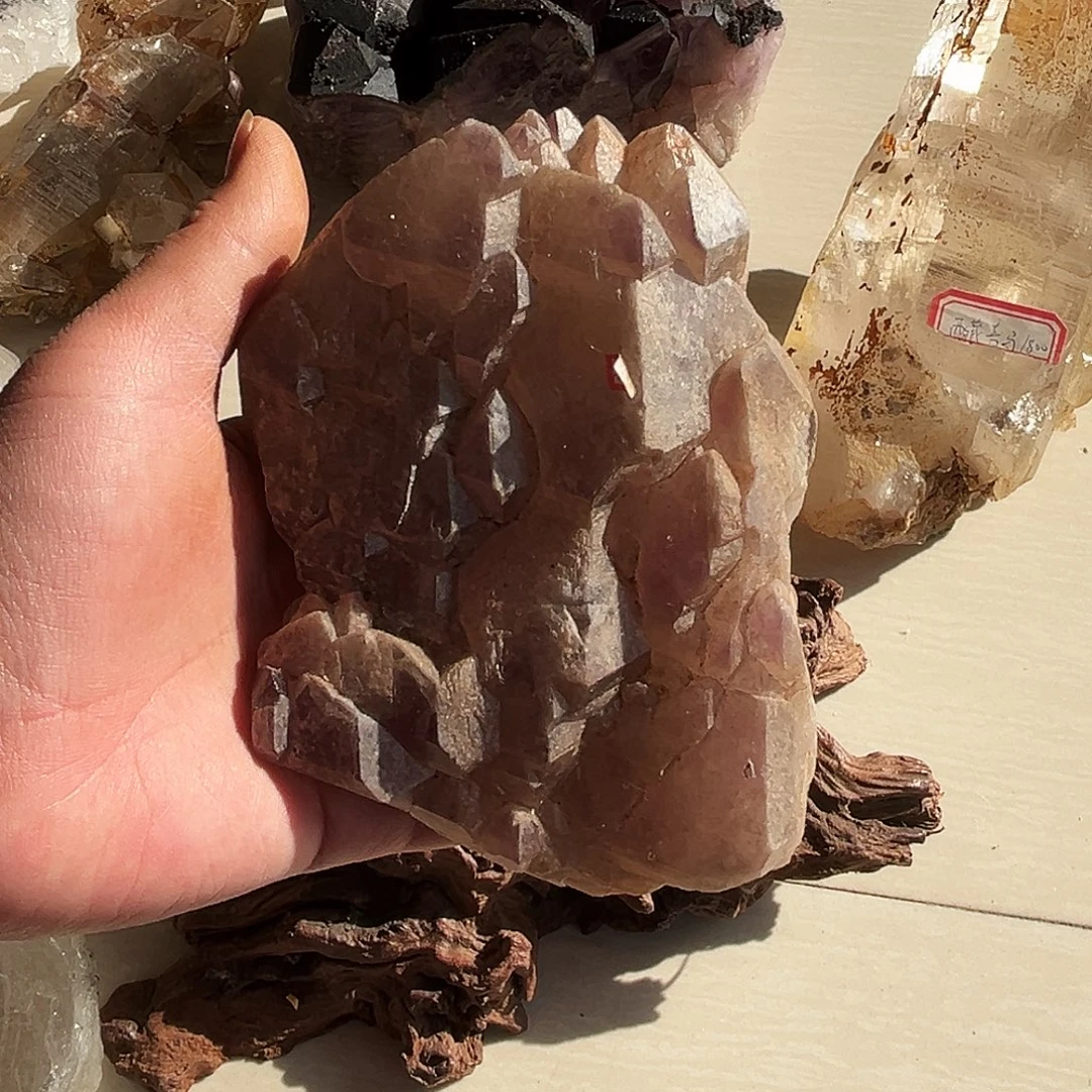 未镶嵌水晶珠宝半成品紫水晶鳄鱼骨干