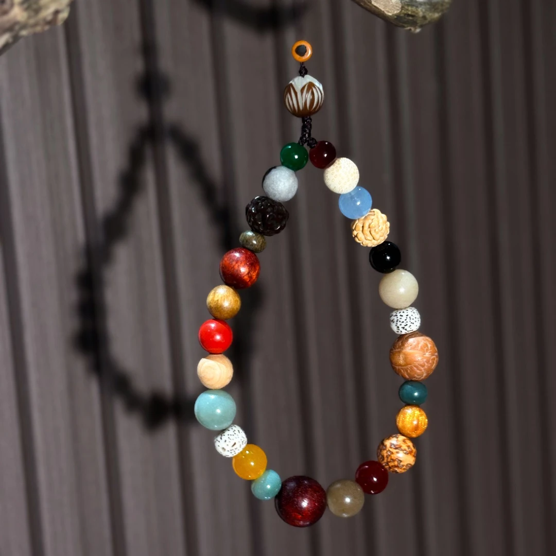 【K072】天然菩提子手机链十八籽多宝手机挂绳中国风手机链