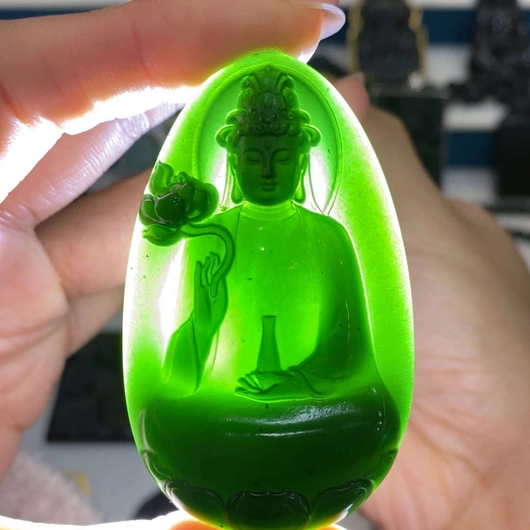 蛇纹石玉未镶嵌吊坠