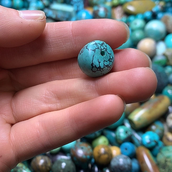 荒***银铁合金高瓷蓝绿网花