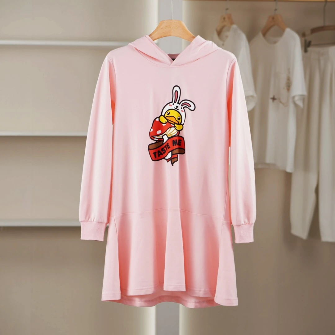麦迪尚品【小】5071942 春秋时尚减龄连帽卫衣裙品牌撤柜女装