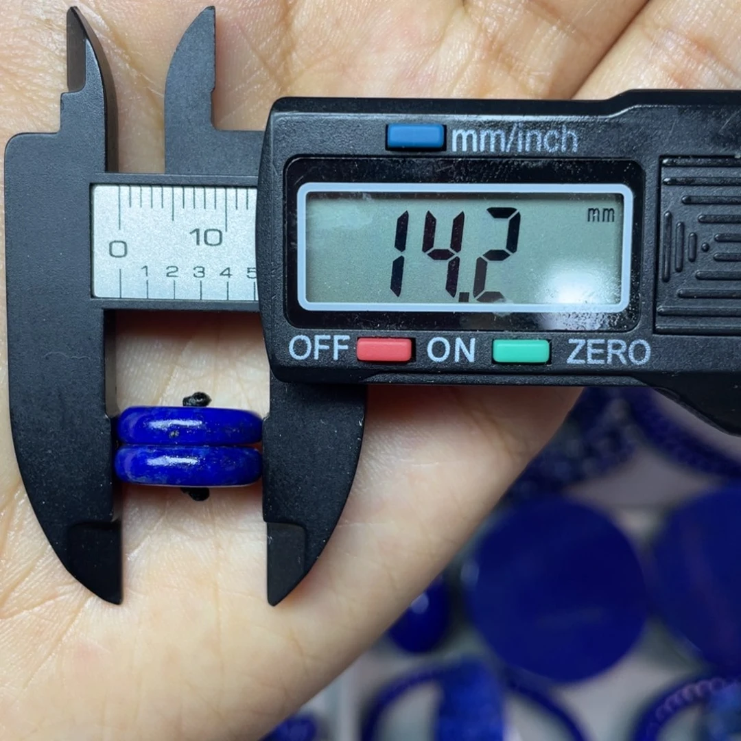 青金石未镶嵌14mm隔片配饰