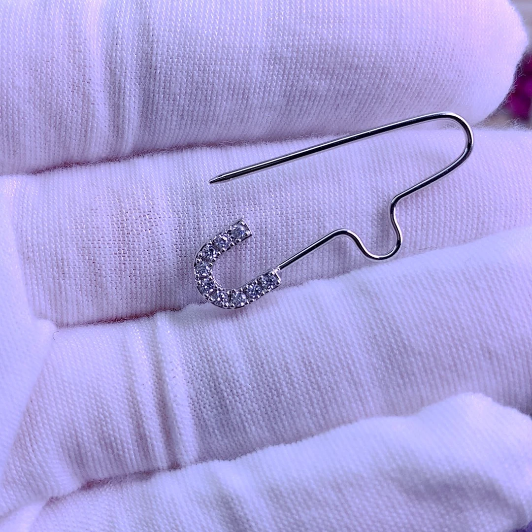 铜仿水晶转换别针