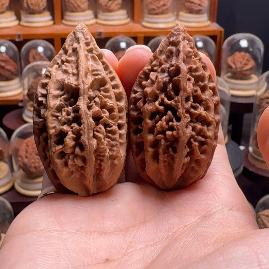 张***力文玩核桃吊坠珊瑚柳叶