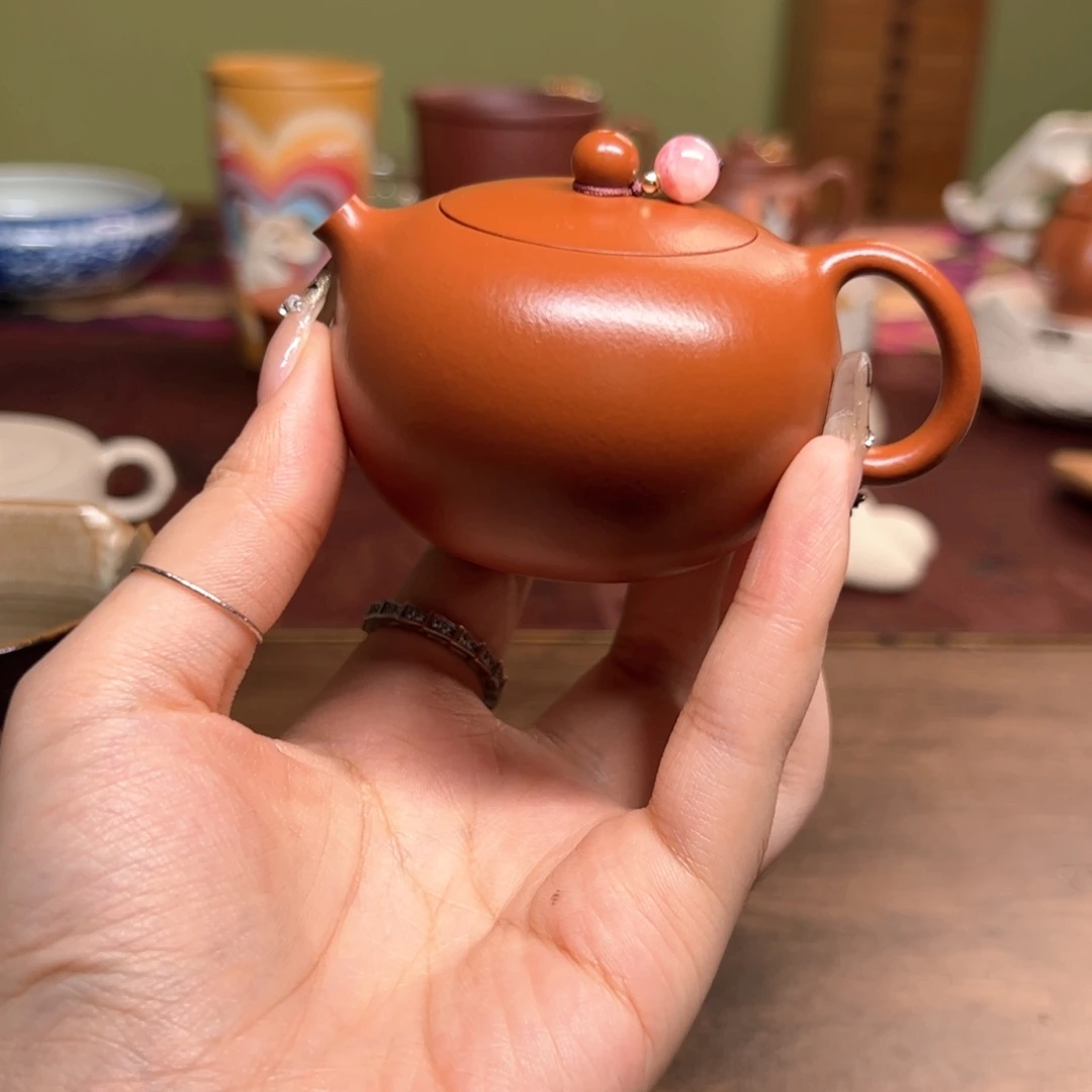 紫砂茶壶西施壶 朱泥 全手工 100ml