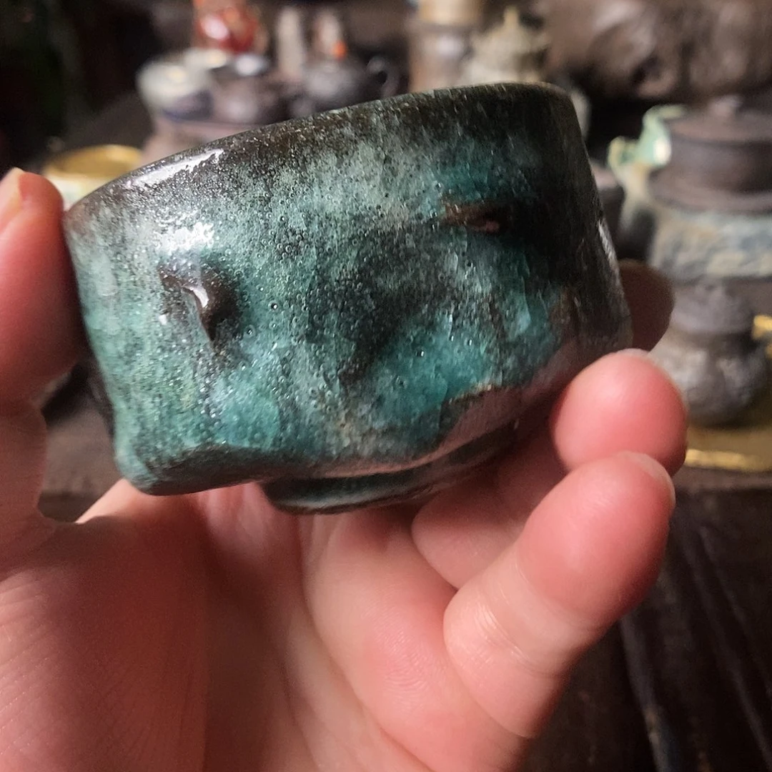 手工制作柴烧茶具