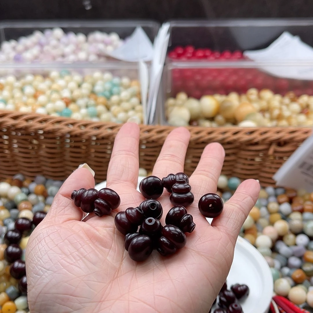 白玉菩提吊坠Z/12mm/5+5颗微瑕