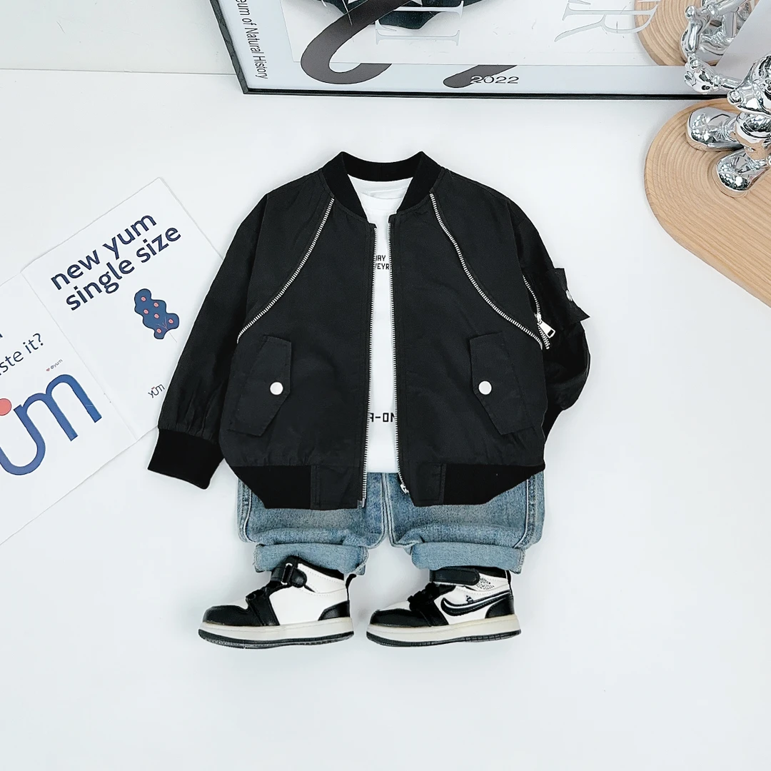 男童外套春秋款儿童棒球服2025新款春装洋气 DMC7338悠悠童话童装