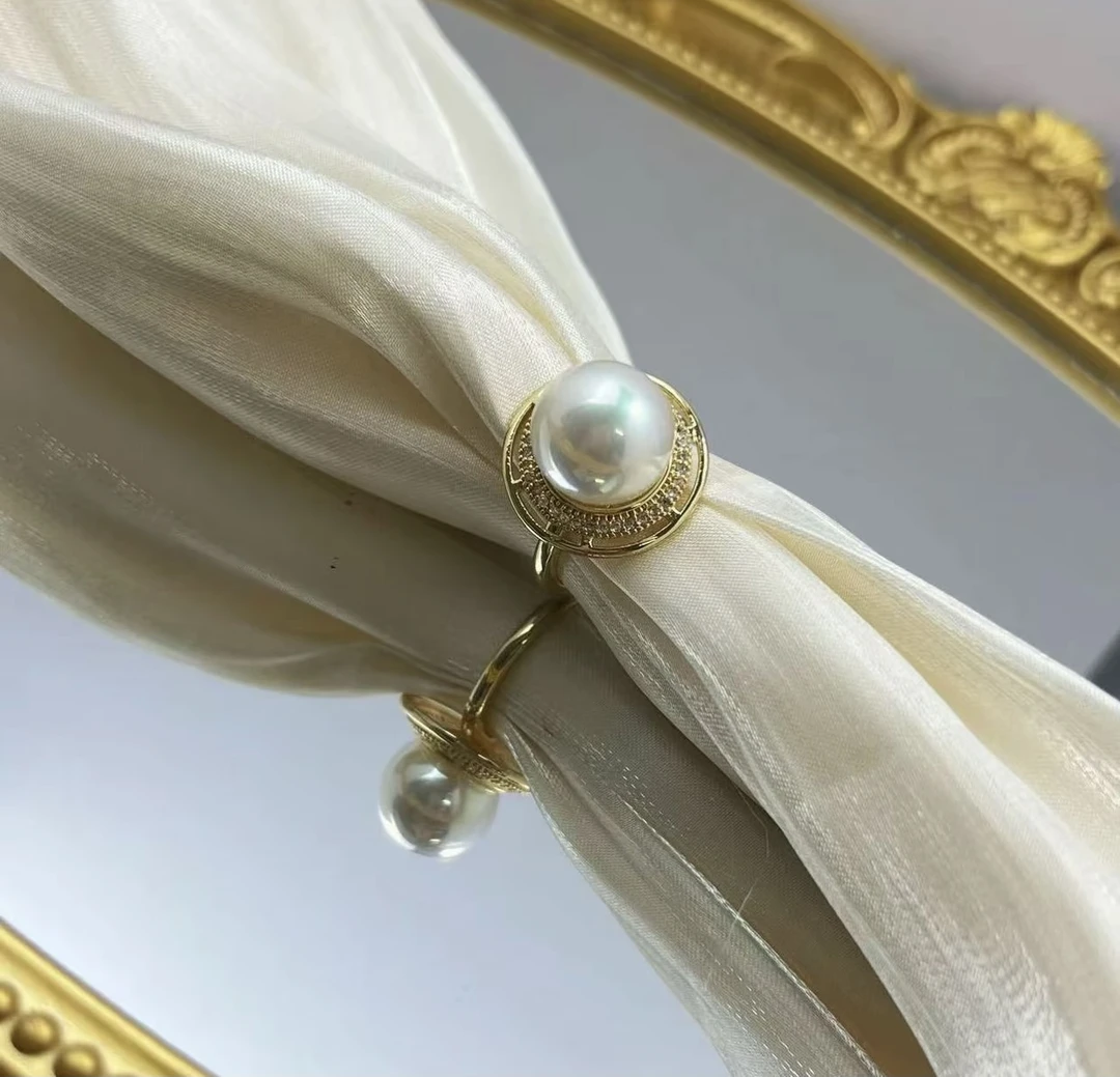 铜合金戒指 564法式轻奢单珠戒指