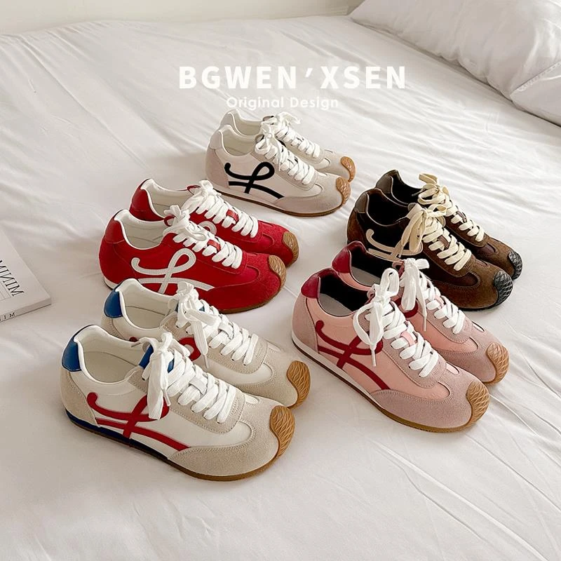 王一博同款内增高德训鞋女2025新款复古休闲运动板鞋阿甘鞋子