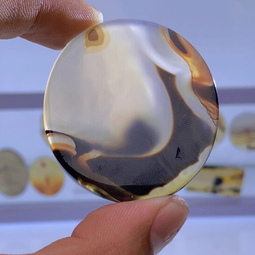 玛瑙/玉髓吊坠(不含链)未镶嵌用*有瑕