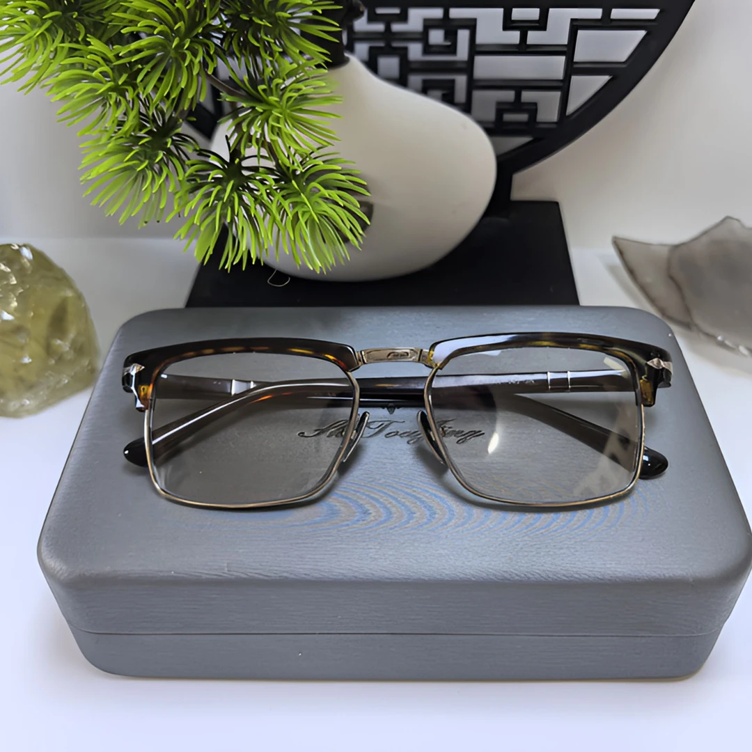 东海水晶眼镜眉毛款式高定男士护眼护目镜时尚太阳镜开车日夜两戴