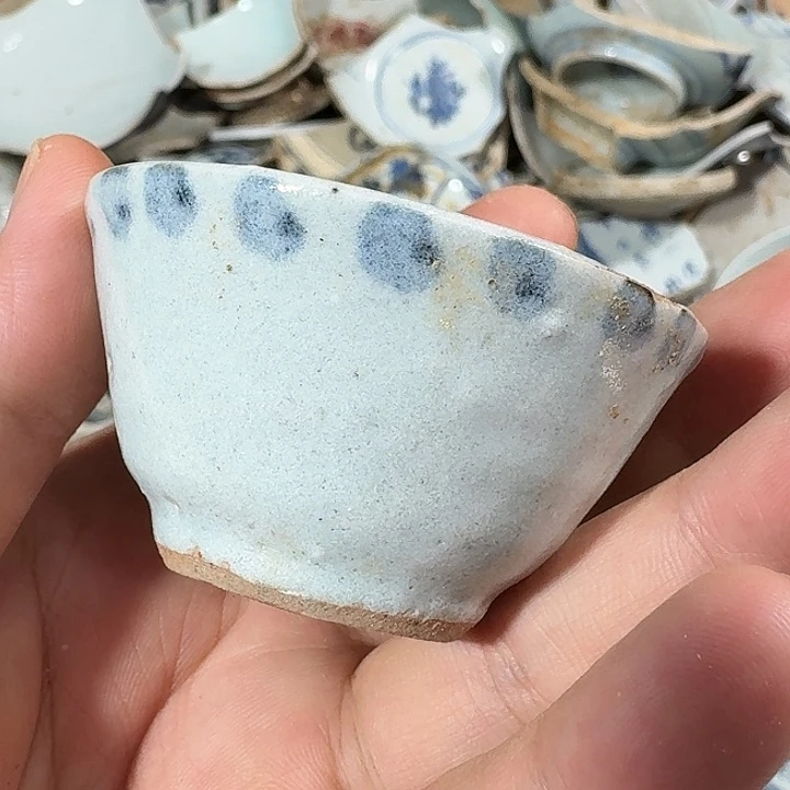 ~***~瓷片青花杯,全品,顺丰包邮