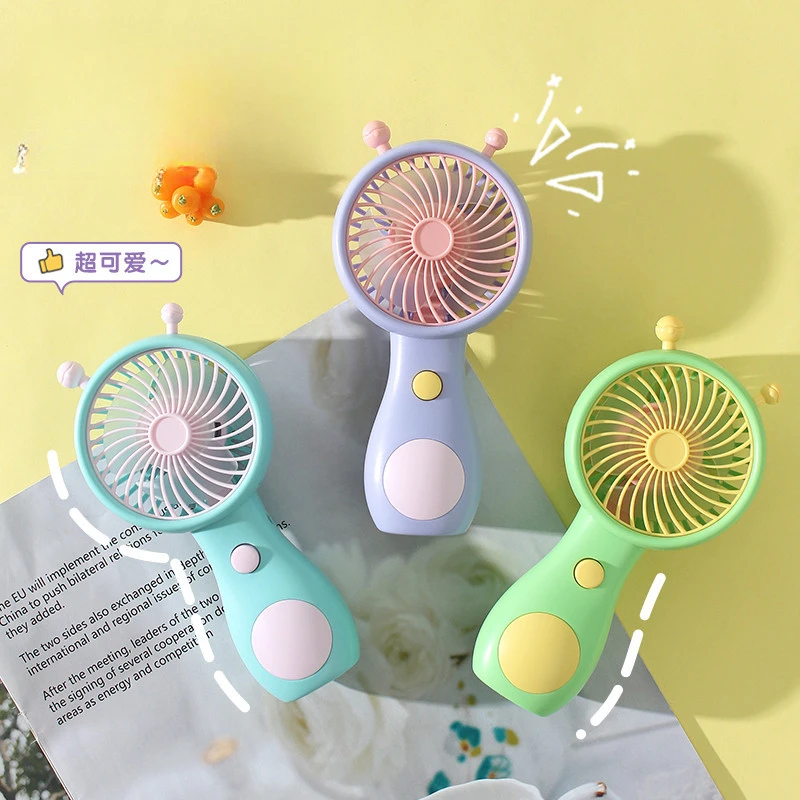 夏季蜗牛卡通手持小风扇 USB充电风扇赠儿童学生活动小礼品