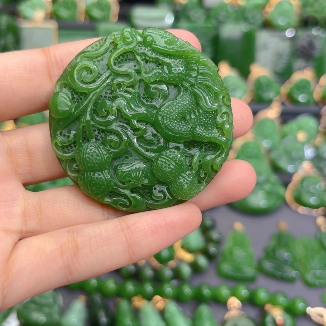 颈饰未镶嵌和田玉（碧玉）编绳