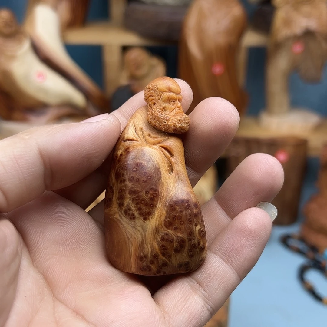 木五*柏木摆件手把件