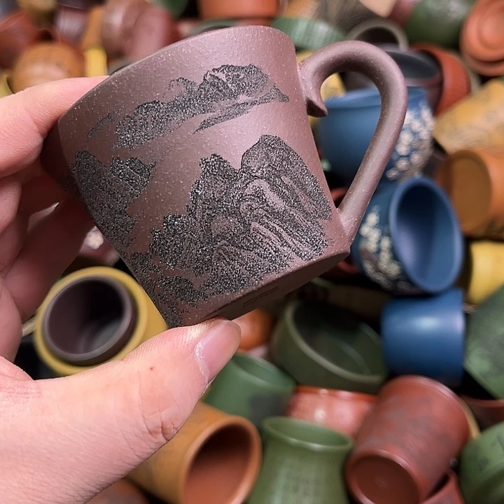 紫砂茶杯全手工紫砂主人杯