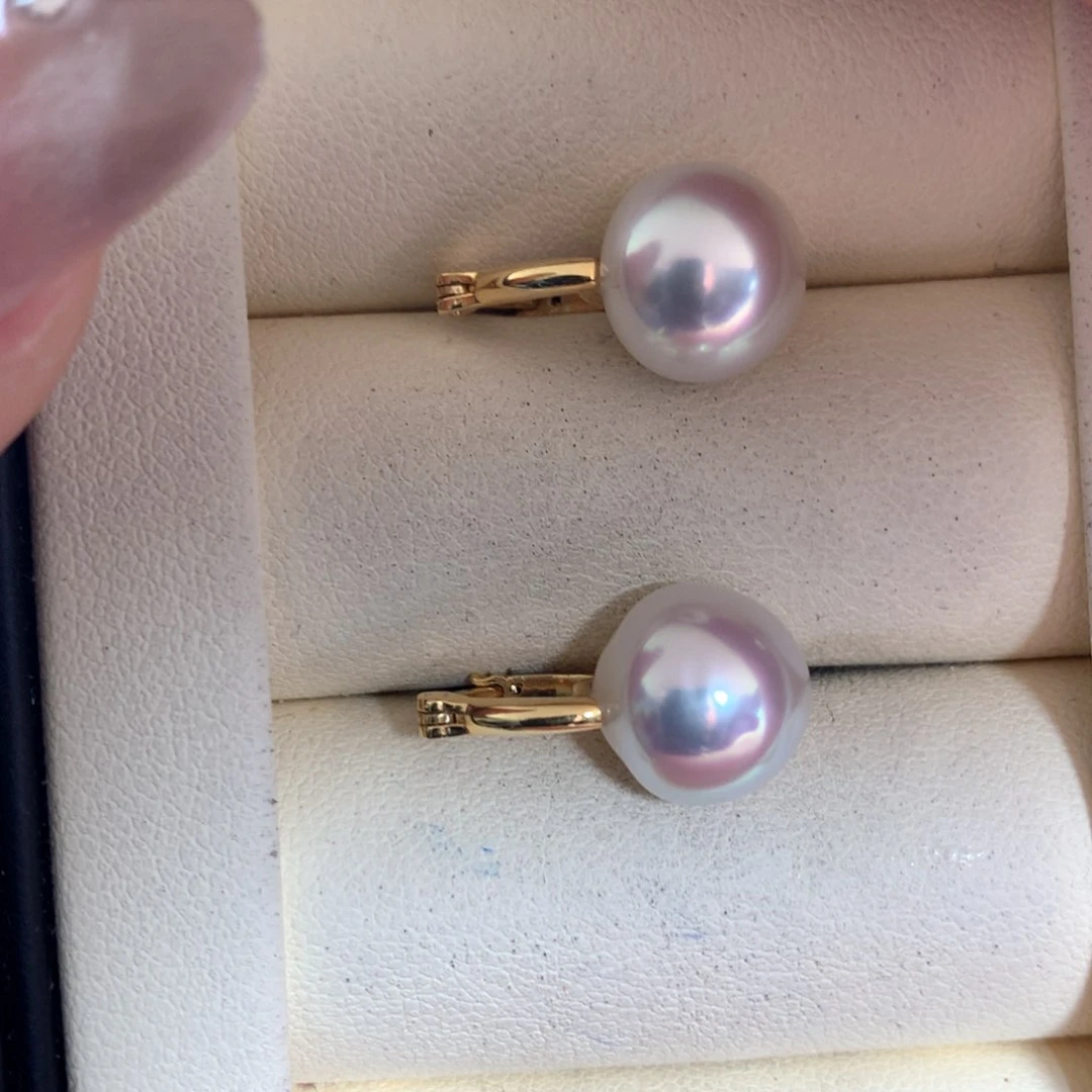 海水珍珠耳饰18K金镶嵌