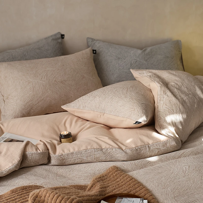 【云玺】新升级超柔超细旦人字纹裸睡感纯棉色织大提花四件套四季款