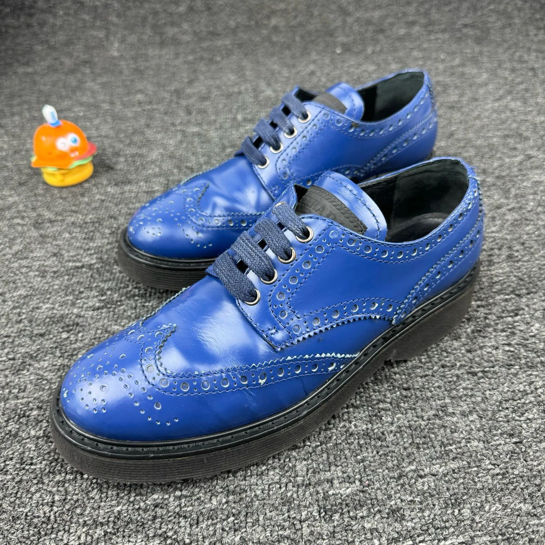 95新 Prada/普拉达 款雕花布洛克皮鞋 尺码：36.5 HB413
